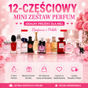12-częściowy zestaw mini perfum – idealny prezent dla niej