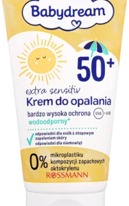 BABYDREAM, Extra Sensitive, krem do opalania, wodoodporny, SPF 50+, 75 ml