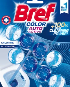 Bref, Premium Color Auto Active, zawieszka do WC, Chlorine, 2x50 g