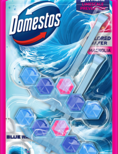 Domestos, Colored Water Blue, kostki toaletowe, Magnolia, 2x48 g