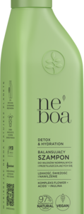 Neboa, Detox & Hydration, szampon do włosów normalnych i przetłuszczających się, balansujący, lekkość, świeżość i nawilżenie, 300 ml