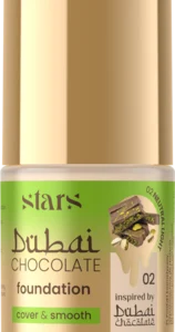 STARS, Dubai Chocolate, podkład do twarzy, kryjąco-wygładzający, nr 02 Neutral Light, 25 g